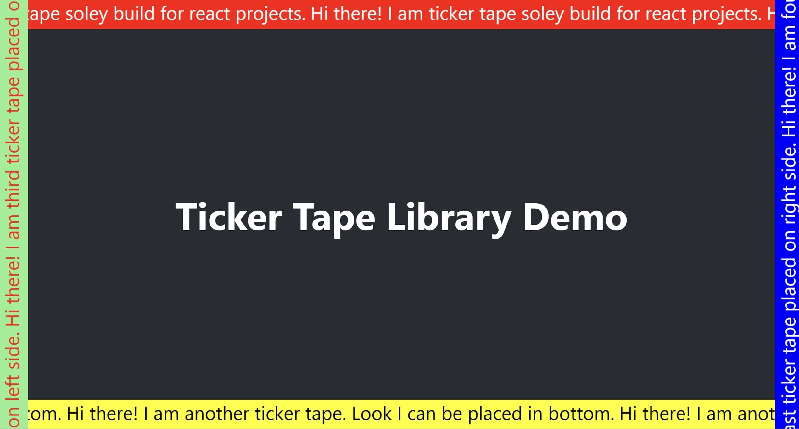 Ticker Tape Library